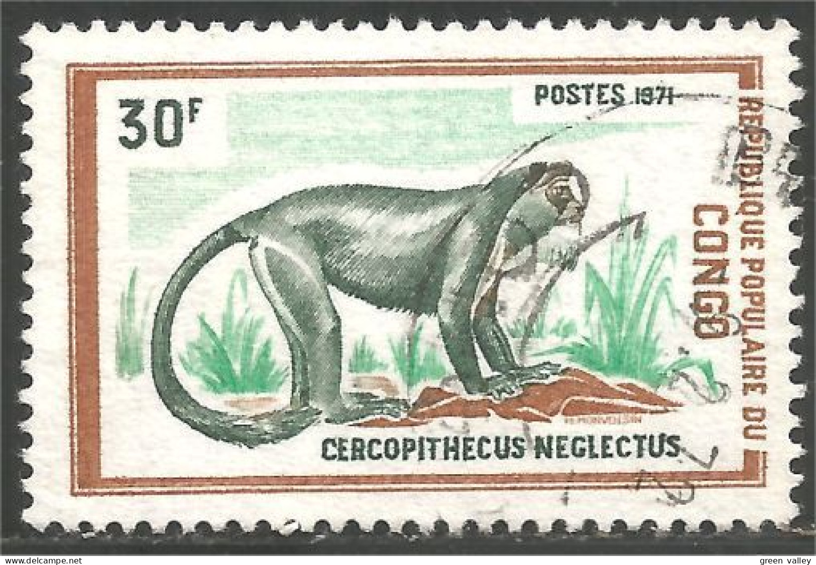 272 Congo Affe Scimmia Singe De Brazza Monkey Mono (CGO-78b) - Oblitérés