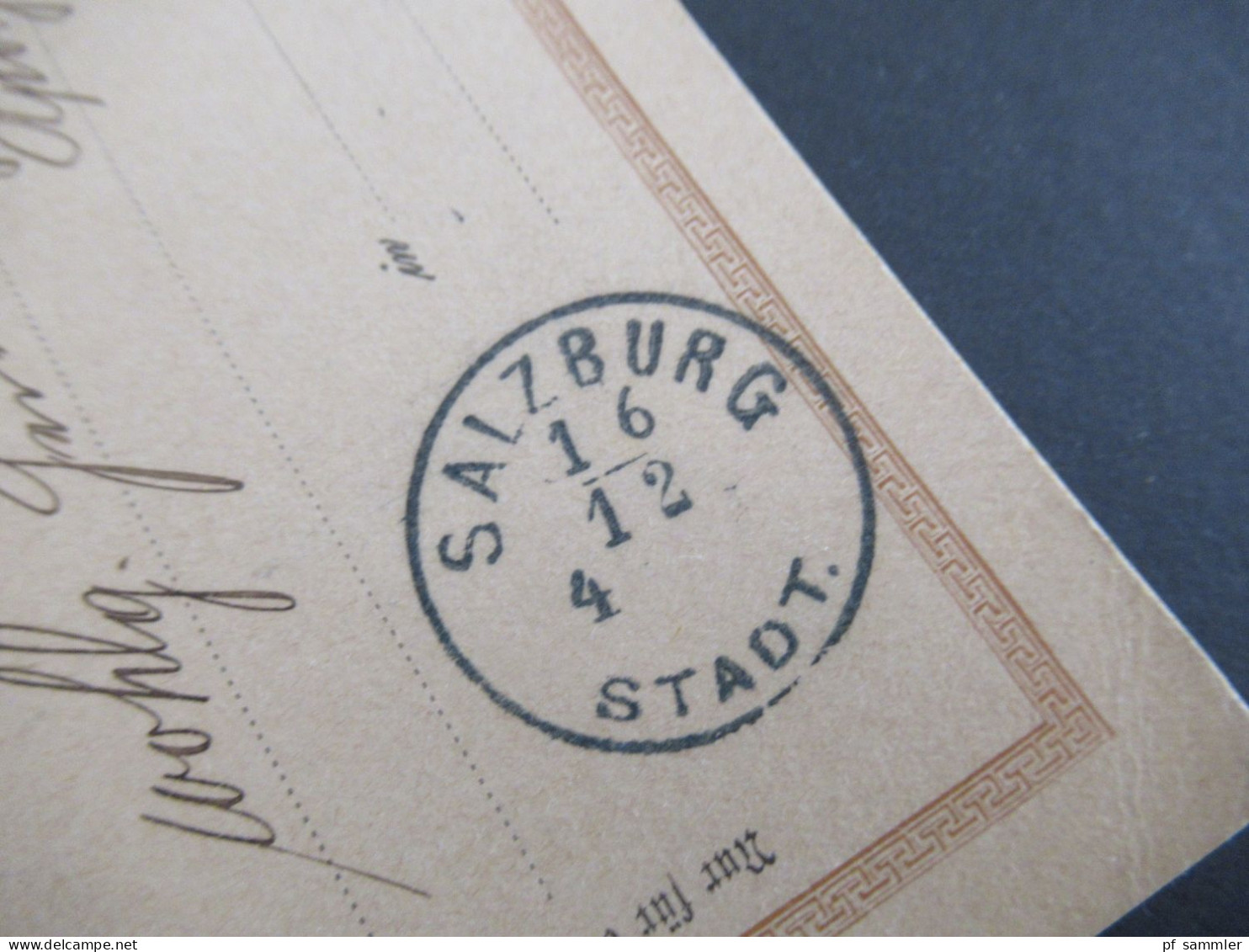 1897 Österreich GA 2 Kreuzer Mit Strichstempel Linz Nach Salzburg Mit K1 Ank. Stempel Salzburg Stadt - Briefkaarten