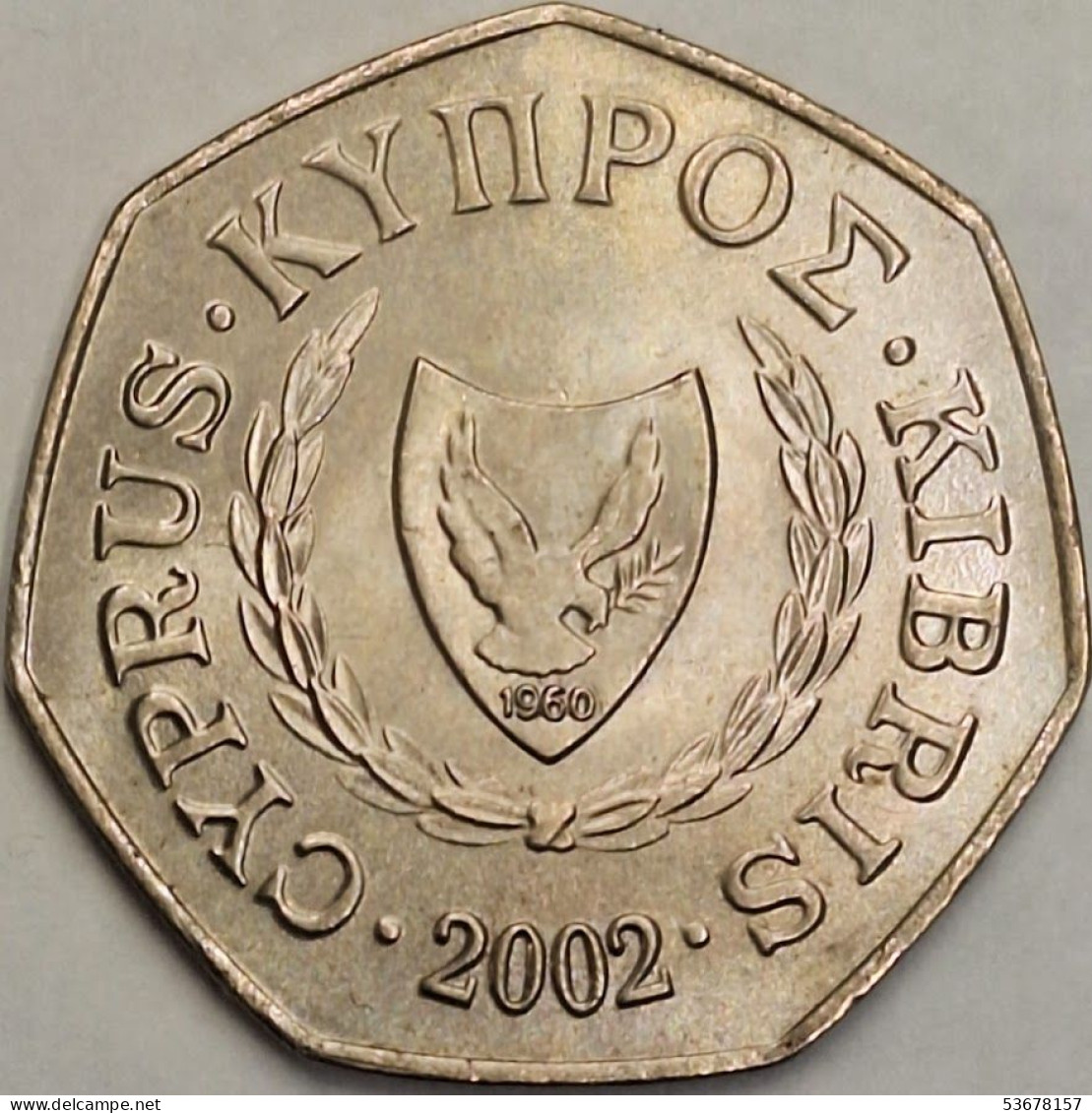 Cyprus - 50 Cents 2002, KM# 66 (#3617) - Zypern