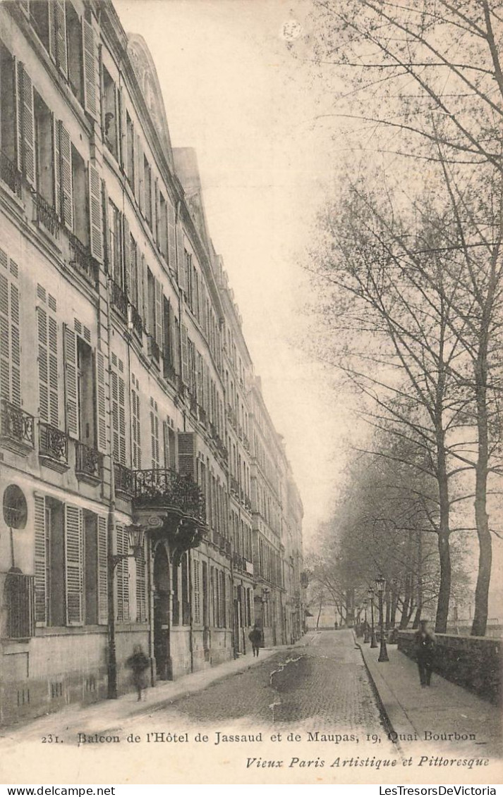 FRANCE - Balcon De L'hôtel De Jassaud Et Le Maupas 19 Quai Bourbon - Vieux Paris Artistique - Carte Postale Ancienne - Bar, Alberghi, Ristoranti