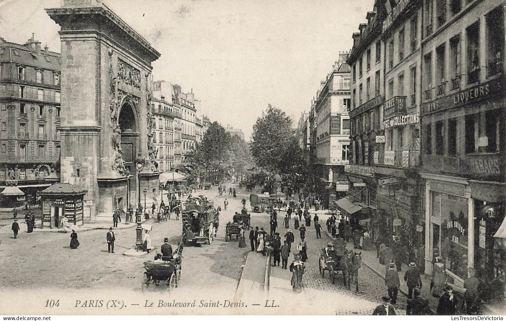 FRANCE - Paris (X E) - Vue D'ensemble Sur Le Boulevard Saint Denis - L L - Animé - Carte Postale Ancienne - Plätze