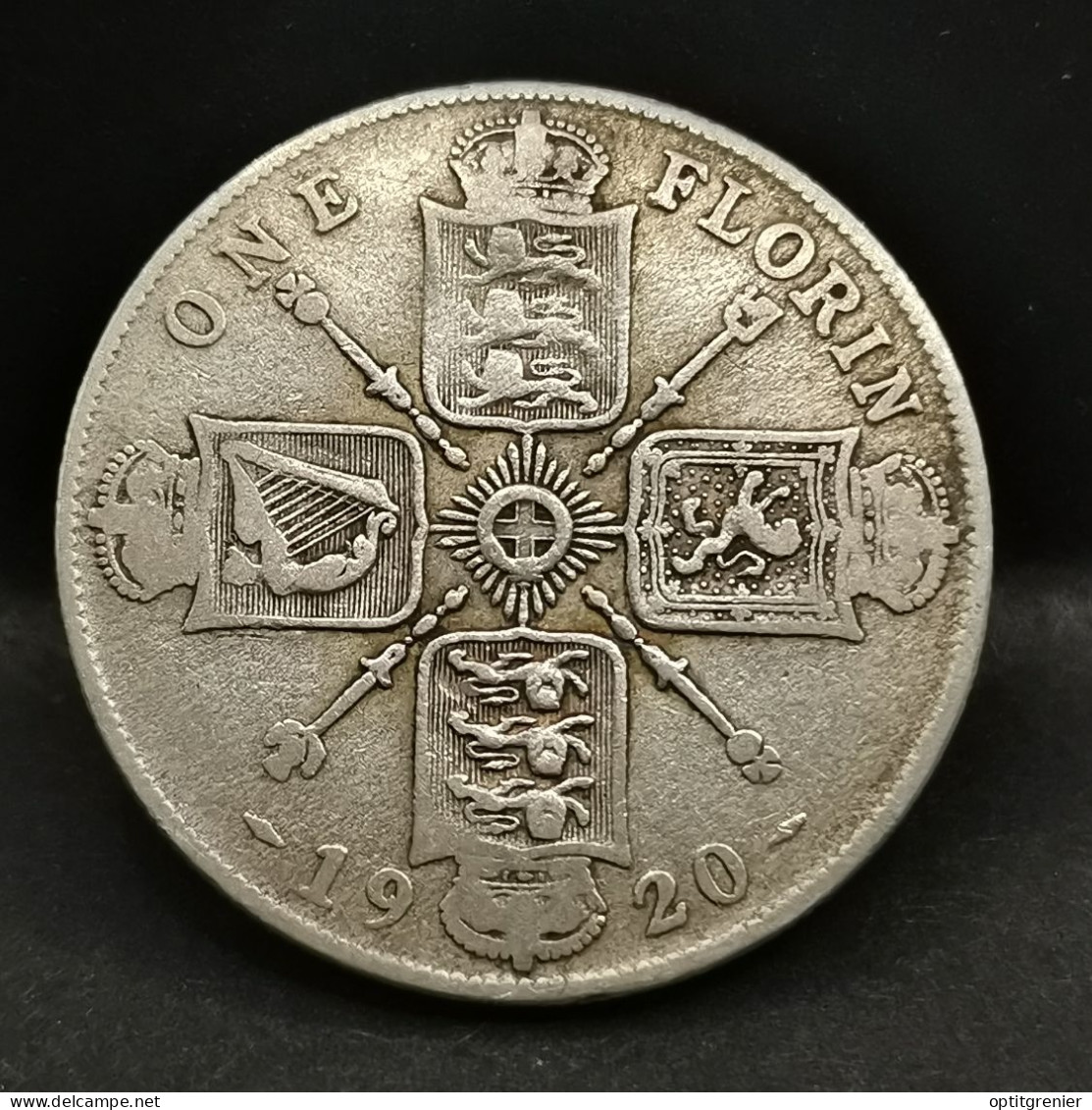 1 FLORIN  ARGENT 1920 GEORGE V ROYAUME UNI / UNITED KINGDOM SILVER - J. 1 Florin / 2 Schillings