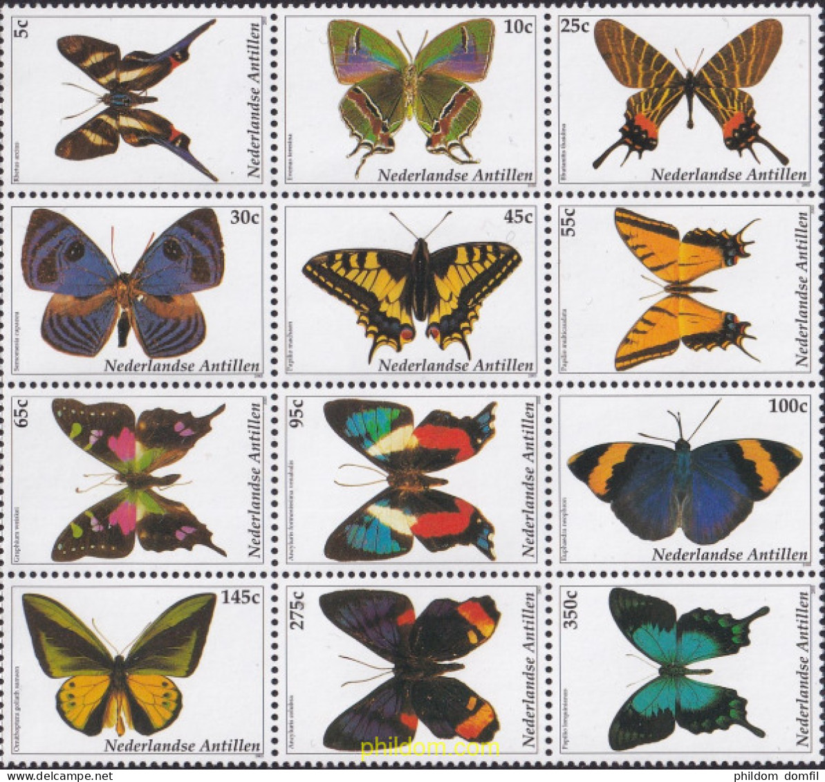 144377 MNH ANTILLAS HOLANDESAS 2003 MARIPOSAS - Antille