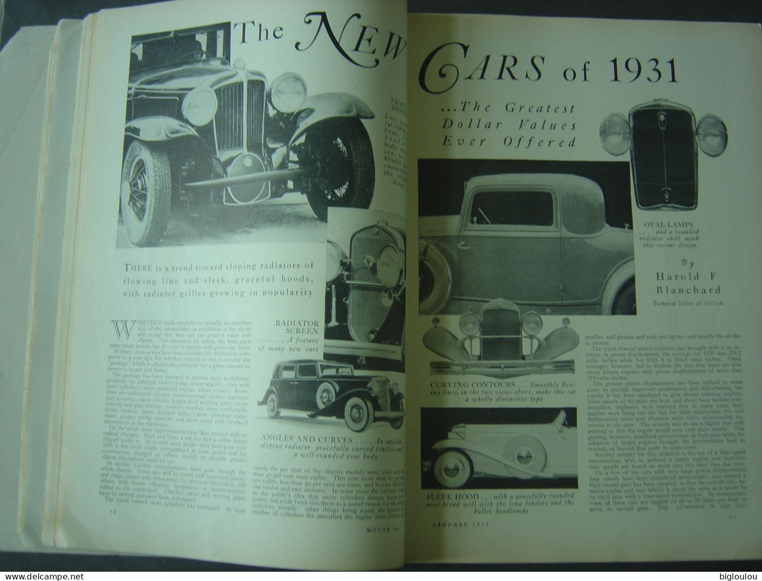 AUTOMOBILIA - MOTOR - ANNUAL SHOW NUMBER - 1931 - NUMERO SPECIAL - SALON AUTO - 350 PAGES