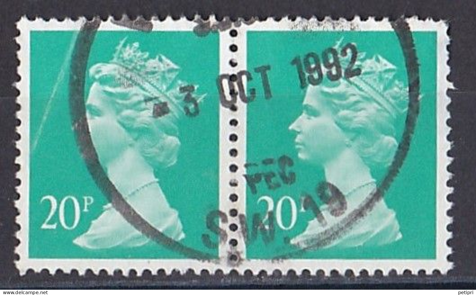 Grande Bretagne - 1981 - 1990 -  Elisabeth II -  Y&T N °  1330  Paire  Oblitérée - Used Stamps