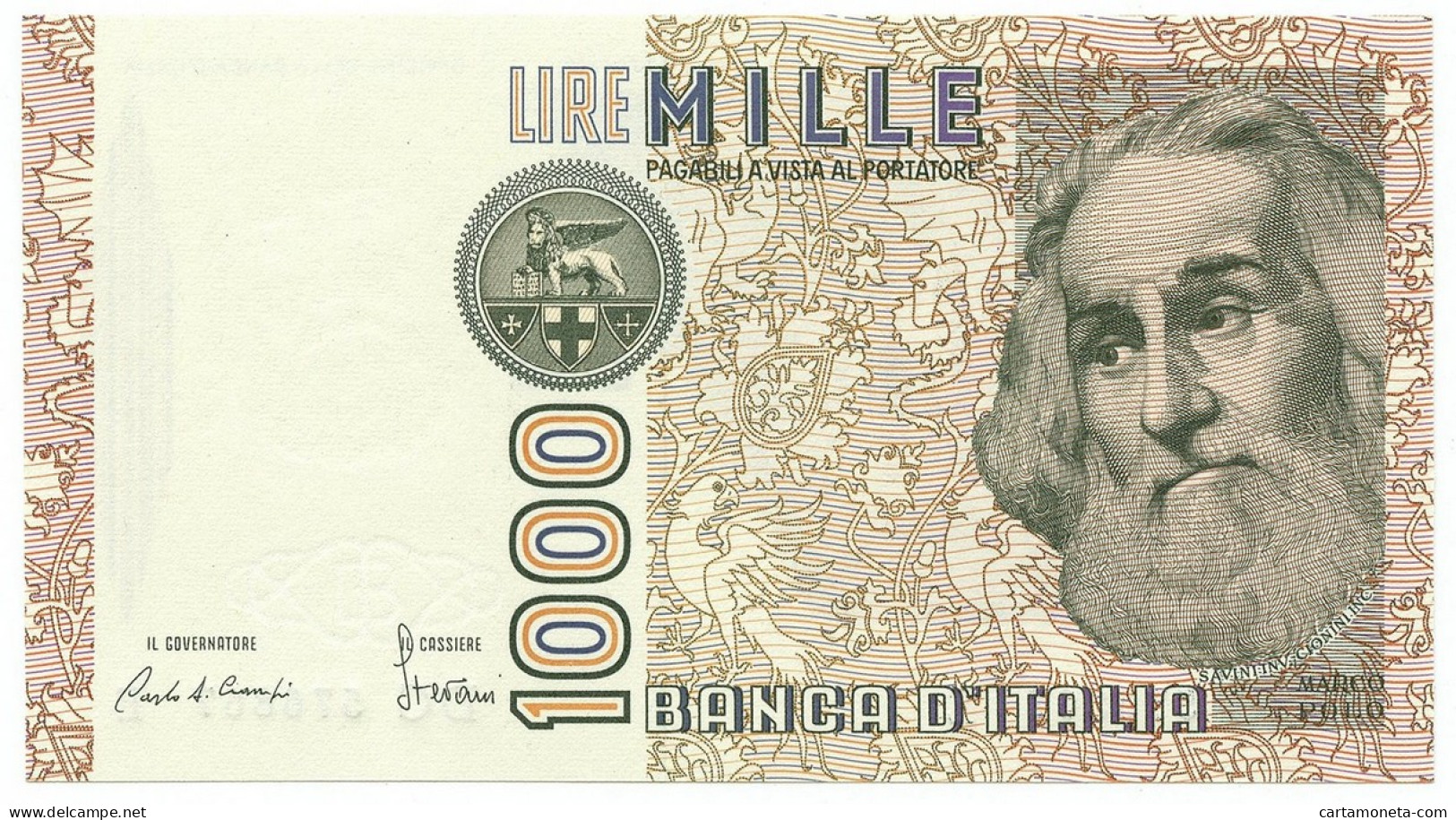 1000 LIRE MARCO POLO LETTERA C 14/03/1984 FDS - Autres & Non Classés