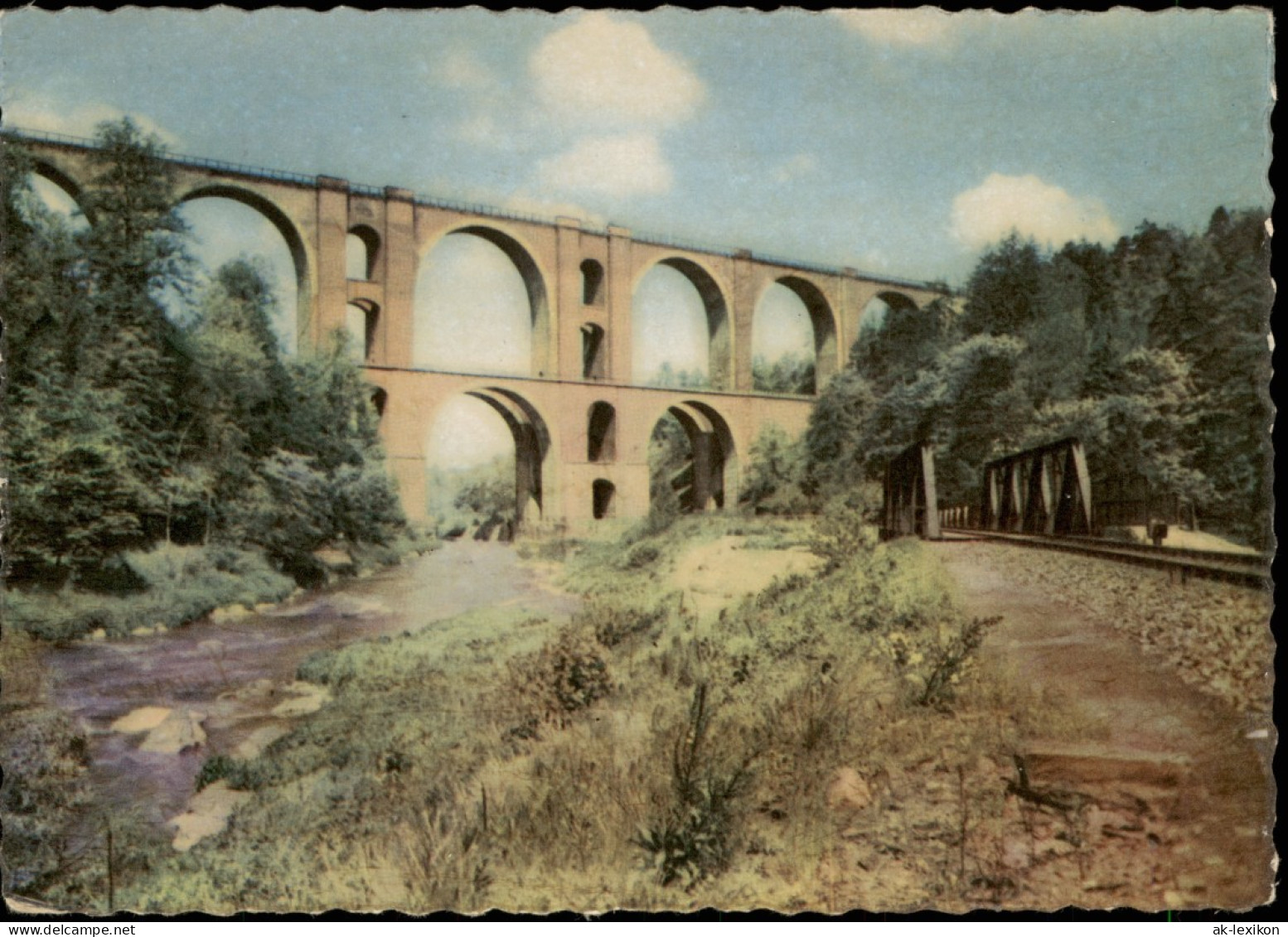 Ansichtskarte Jocketa-Pöhl Elstertalbrücke 1960 - Poehl