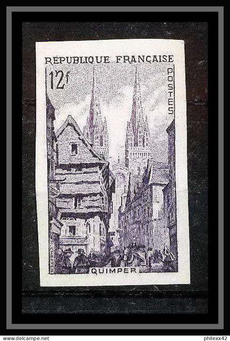 France N°979 Série Touristique Quinper La Rue Kéréon Non Dentelé ** MNH (Imperf) - 1951-1960