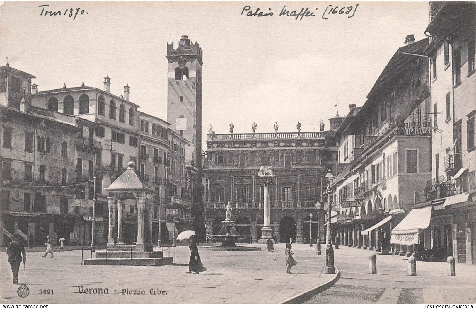 ITALIE - Verona - Plazza Erbe - Vue Générale D'une Place - Plusieurs Maisons Au Alentour - Carte Postale Ancienne - Verona