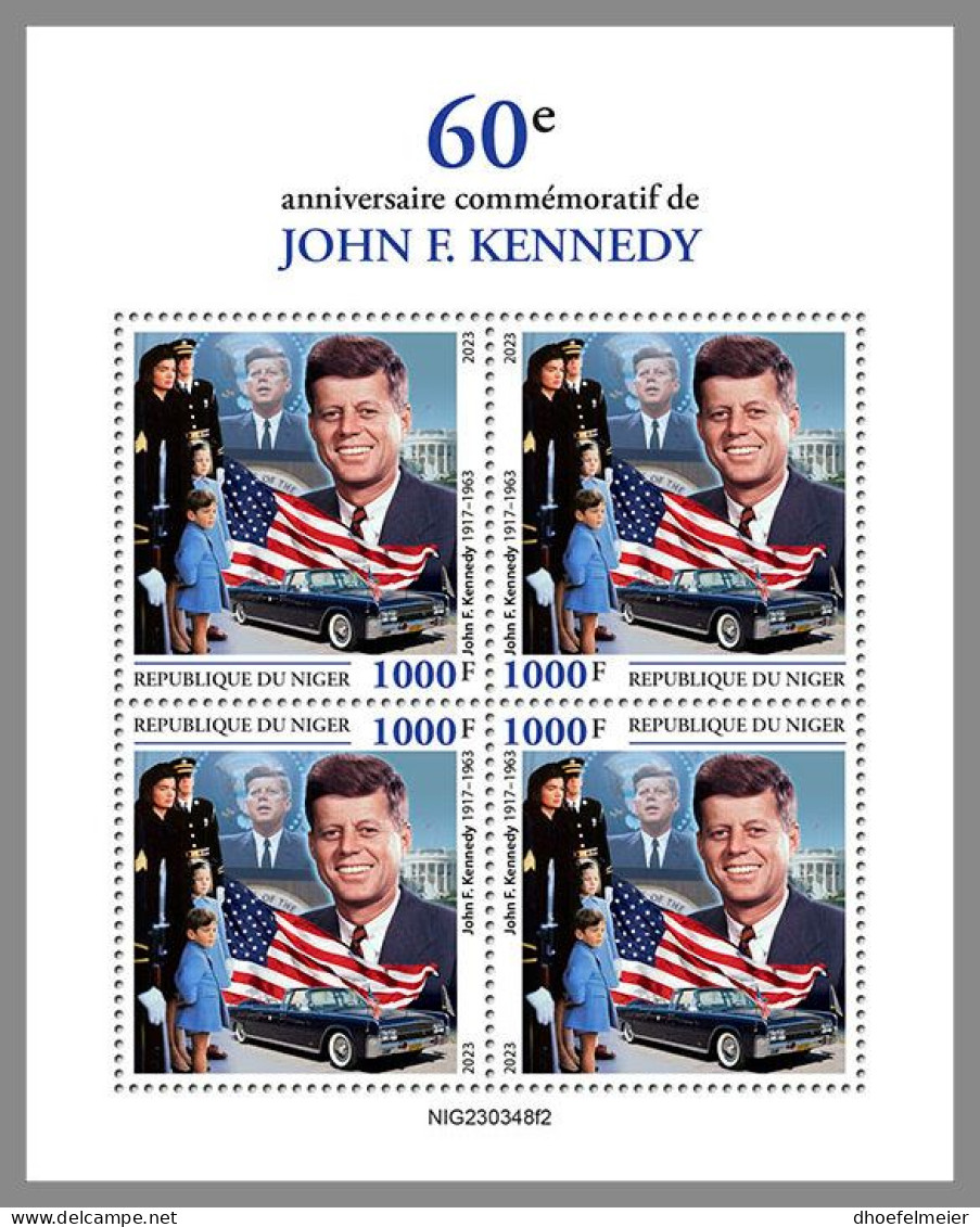 NIGER 2023 MNH John F. Kennedy M/S II – IMPERFORATED – DHQ2410 - Kennedy (John F.)