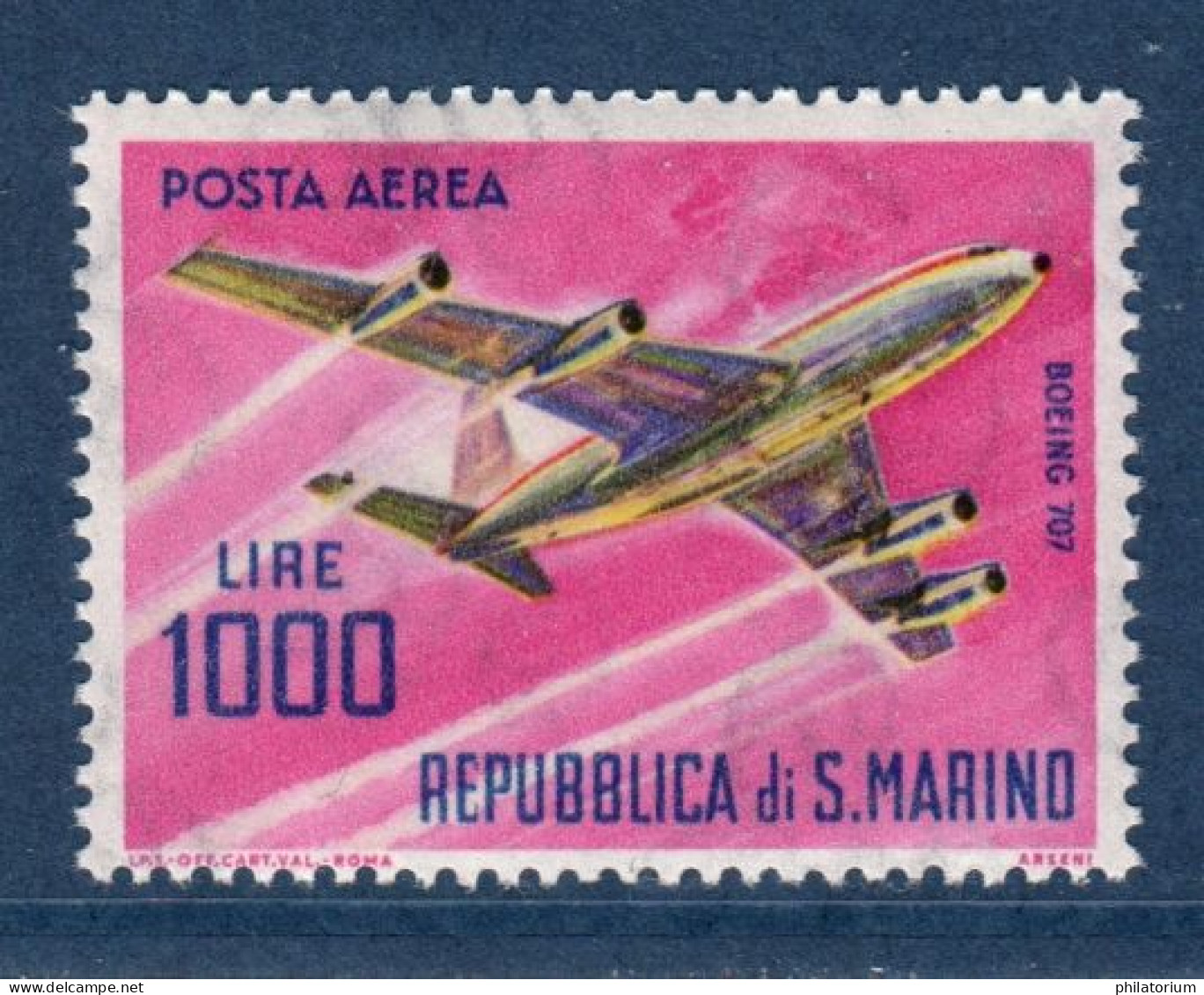 Saint Marin, San Marino, **, Yv PA 138, Mi 801, SG 742, Boeing 707, - Posta Aerea