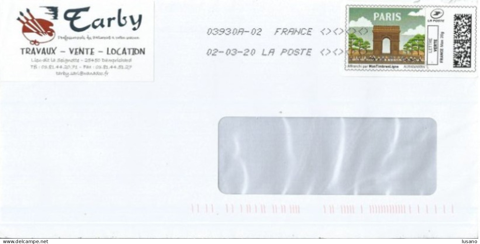 Montimbreligne Sur Enveloppe : Paris, Arc De Triomphe - Printable Stamps (Montimbrenligne)