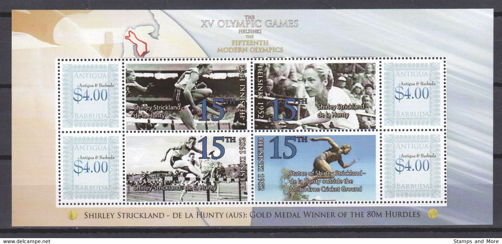 Antigua & Barbuda - SUMMER OLYMPICS HELSINKI 1952 - Set 1 Of 2 MNH Sheets - Ete 1952: Helsinki