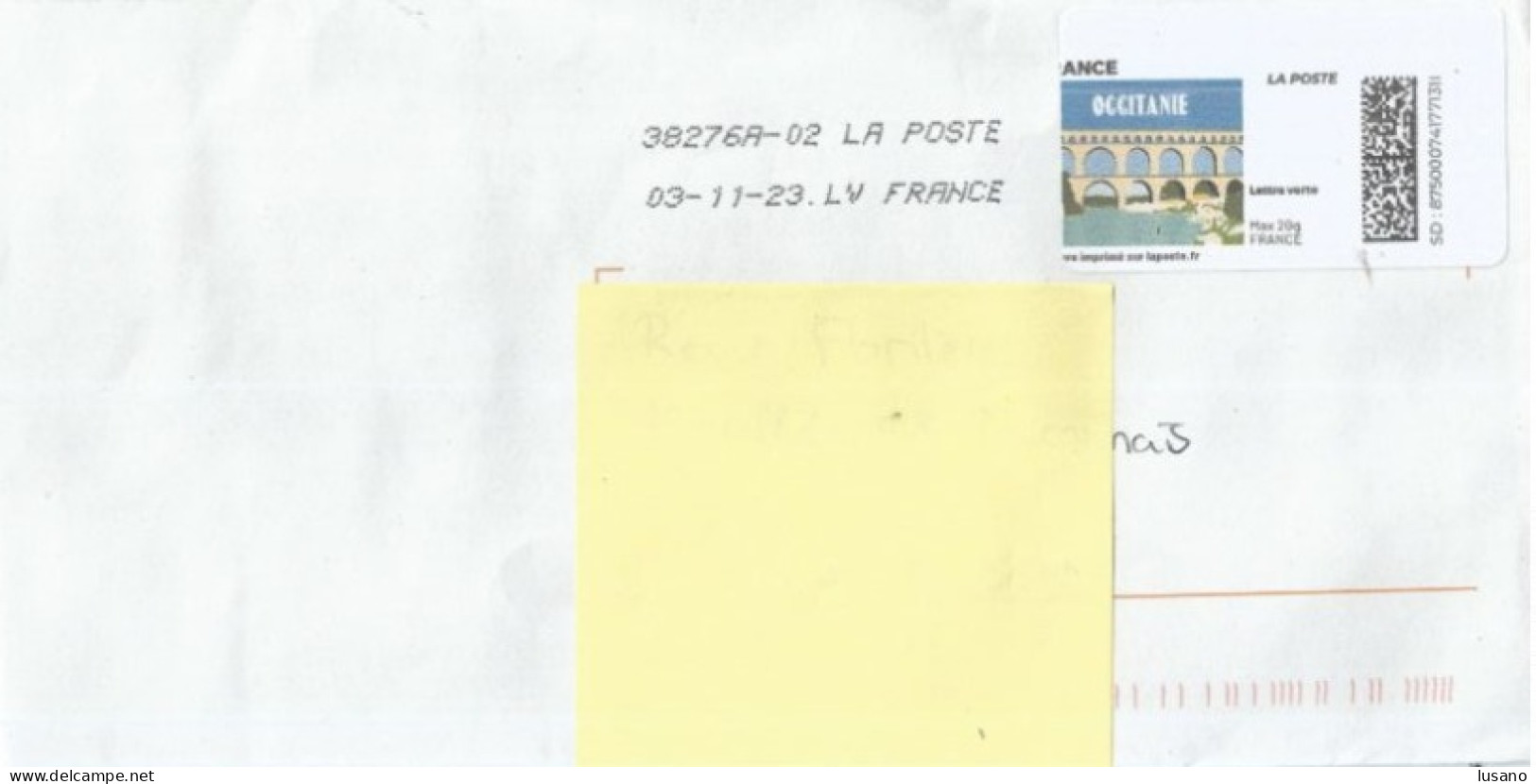 Montimbreligne Sur Enveloppe : Occitanie - Pont Du Gard - Druckbare Briefmarken (Montimbrenligne)