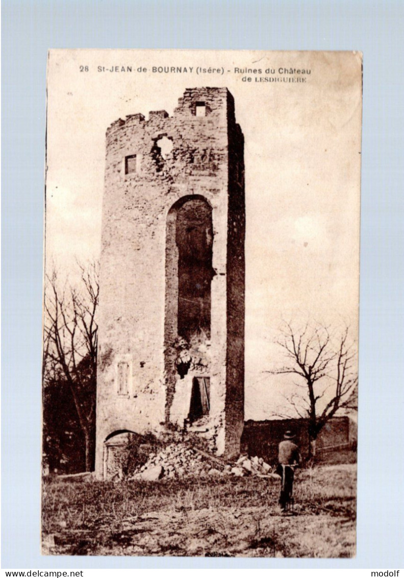 CPA - 38 - St-Jean-de-Bournay - Ruines Du Château De Lesdiguière - Circulée - Saint-Jean-de-Bournay