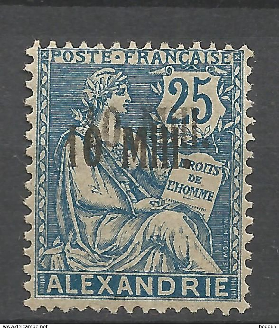 ALEXANDRIE N° 42a Double Surcharge   NEUF*  CHARNIERE / Hinge  / MH / Signé - Ungebraucht