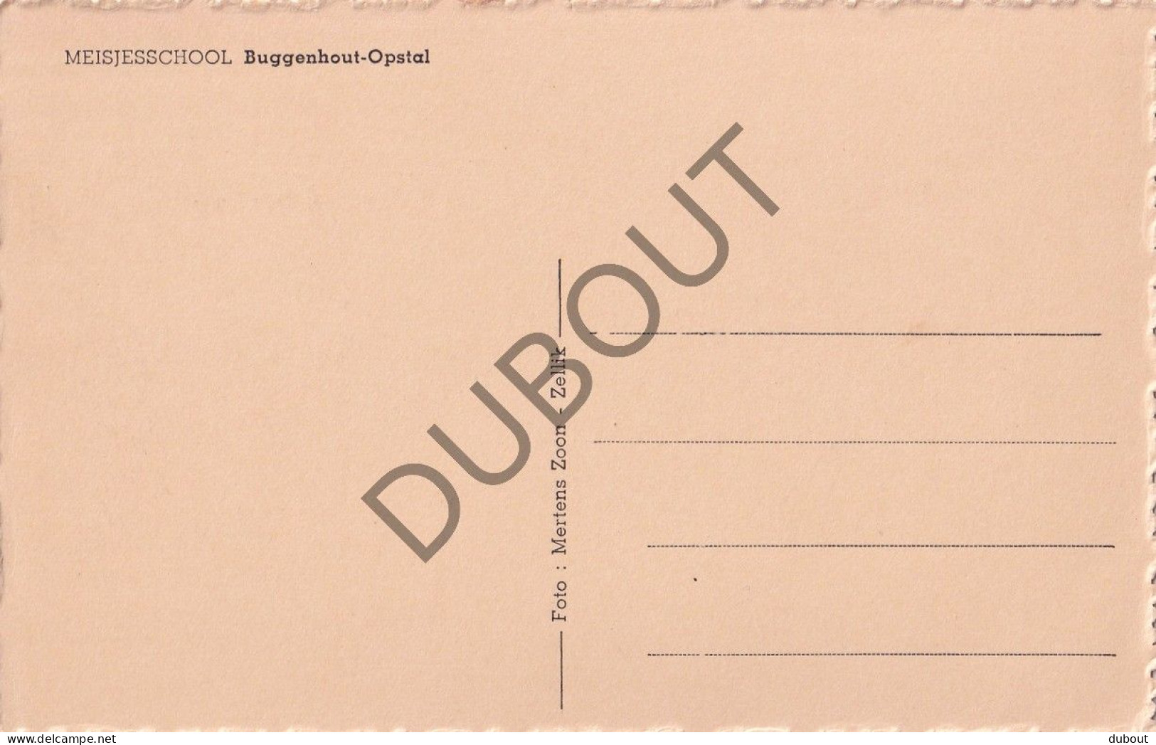 Postkaart - Carte Postale - Buggenhout - Opstal - Meisjesschool  (C5654) - Buggenhout