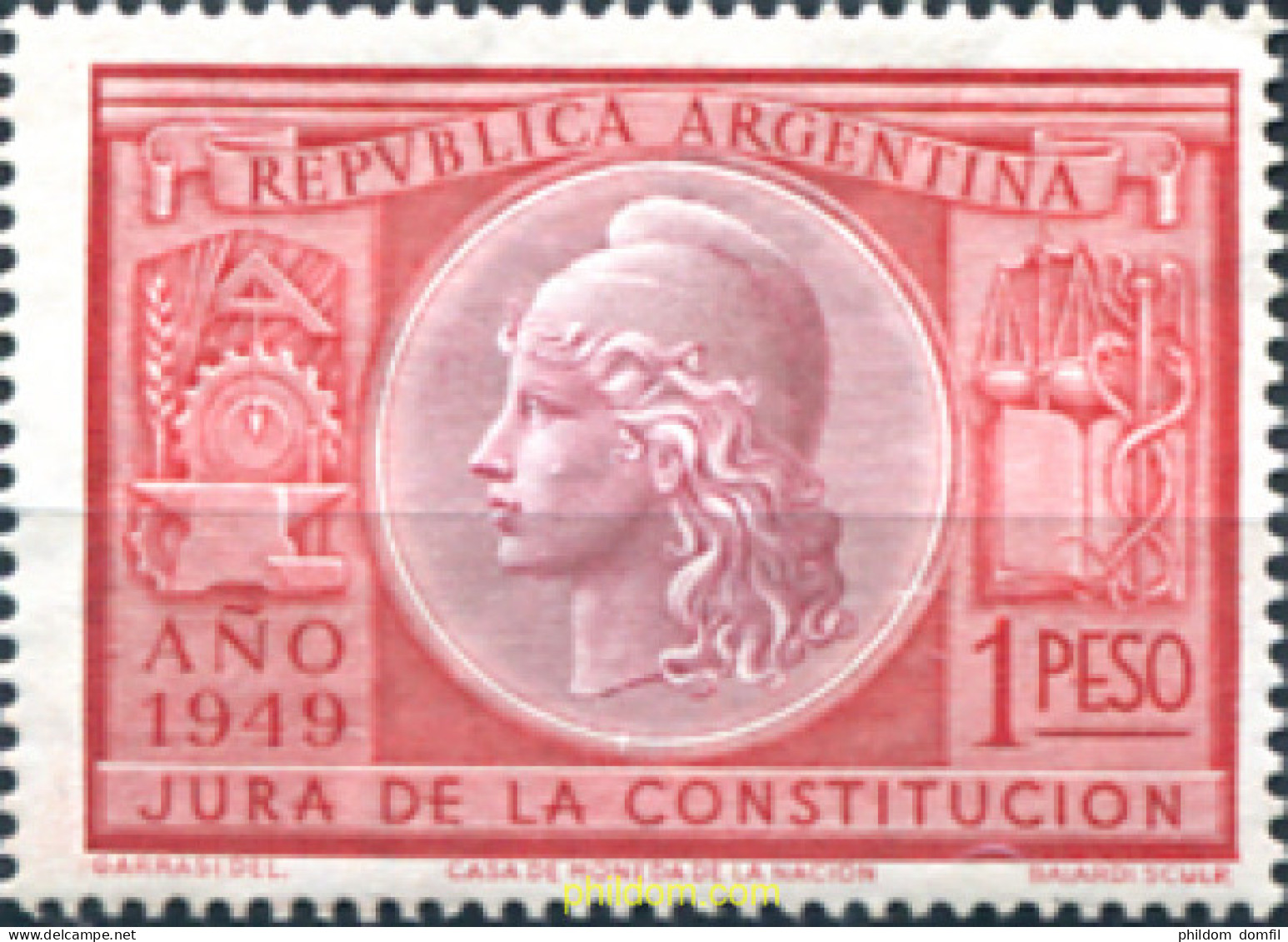 725675 MNH ARGENTINA 1949 JURA DE LA COSTITUCION - Unused Stamps