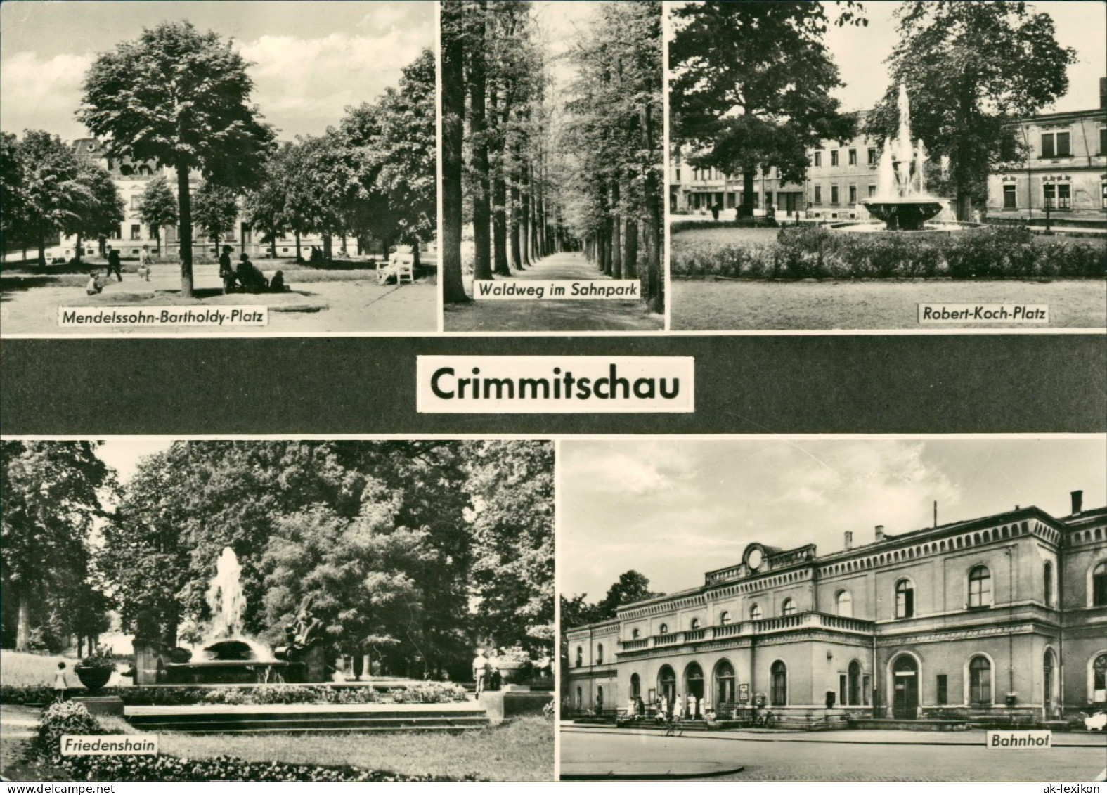 Crimmitschau DDR MB Bartholdy-Platz Friedenshain Waldweg Im Sahnpark 1981/1978 - Crimmitschau