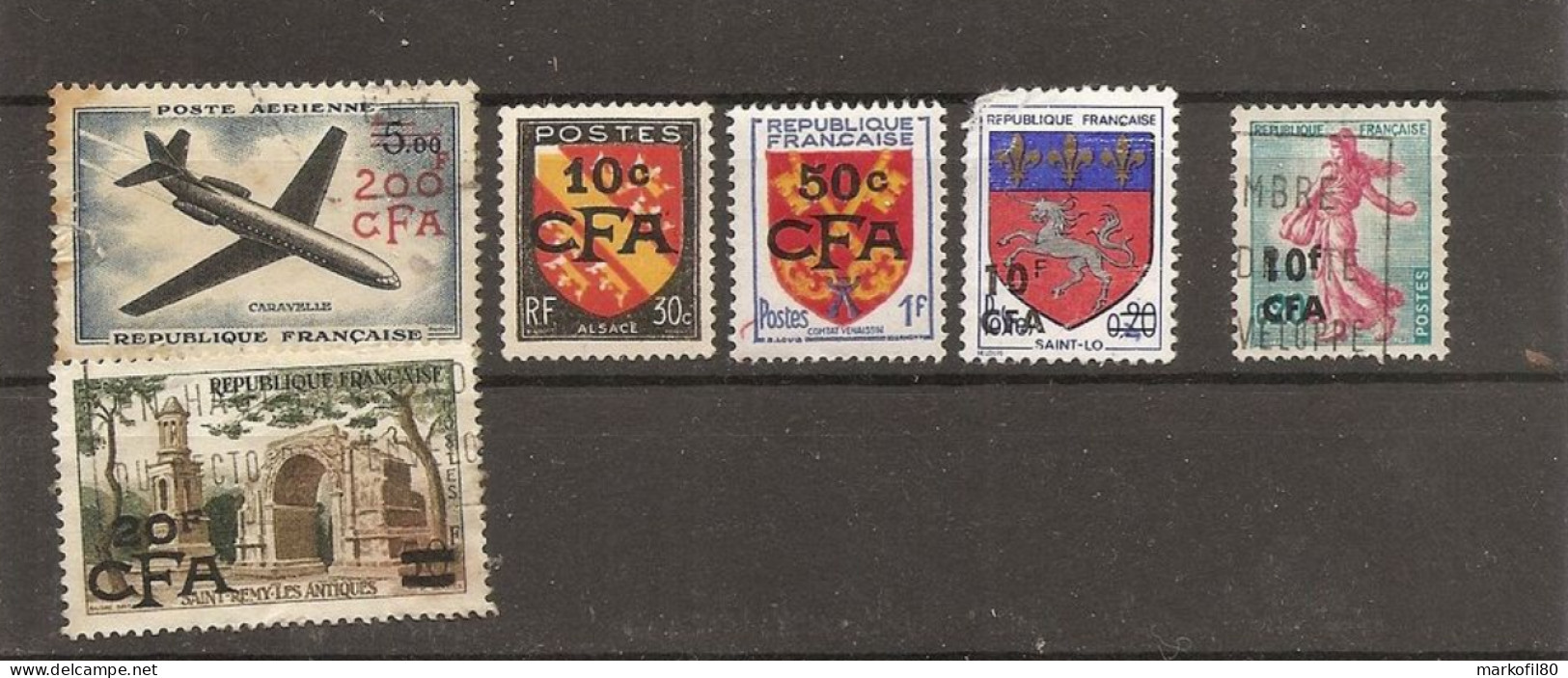 Lot Timbres Réunion En CFA - Gebraucht