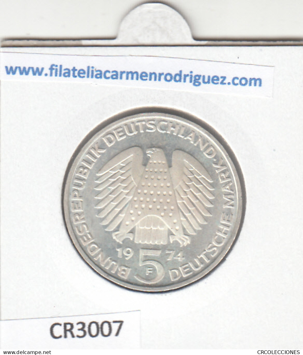 CR3007 MONEDA ALEMANIA 5 MARCOS 1974 BC PLATA - Other - Oceania