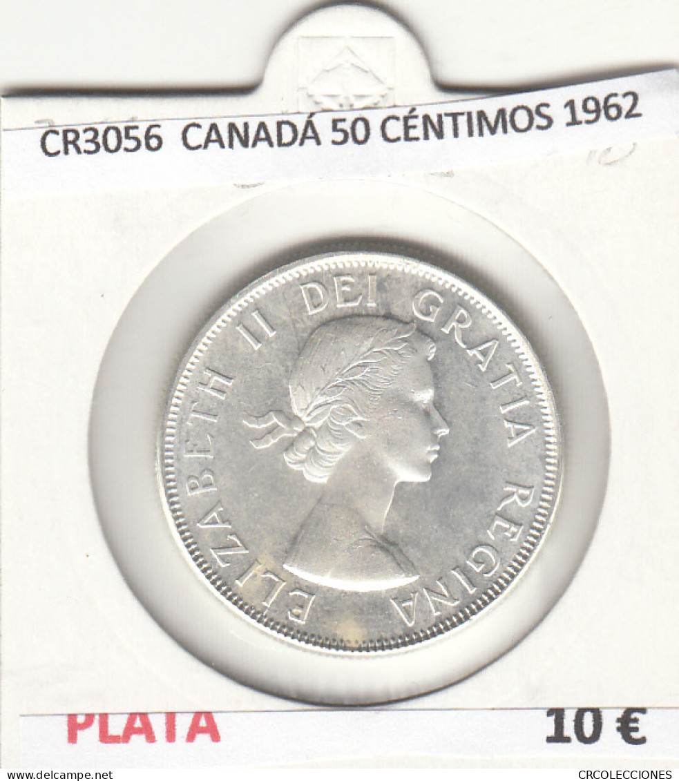 CR3056 MONEDA CANADÁ 50 CÉNTIMOS 1962 BC PLATA - Altri – Oceania