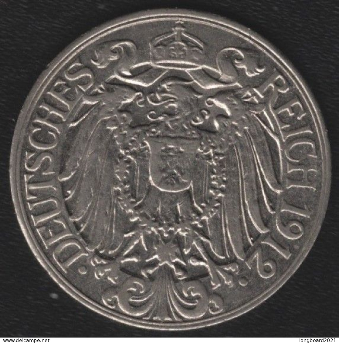 DEUTSCHES REICH - 25 REICHSPFENNIG 1912D - 1 Mark & 1 Reichsmark