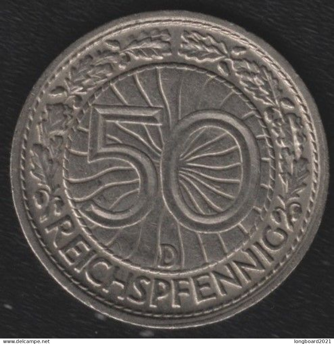 DEUTSCHES REICH - 50 REICHSPFENNIG 1931D - 1 Mark & 1 Reichsmark