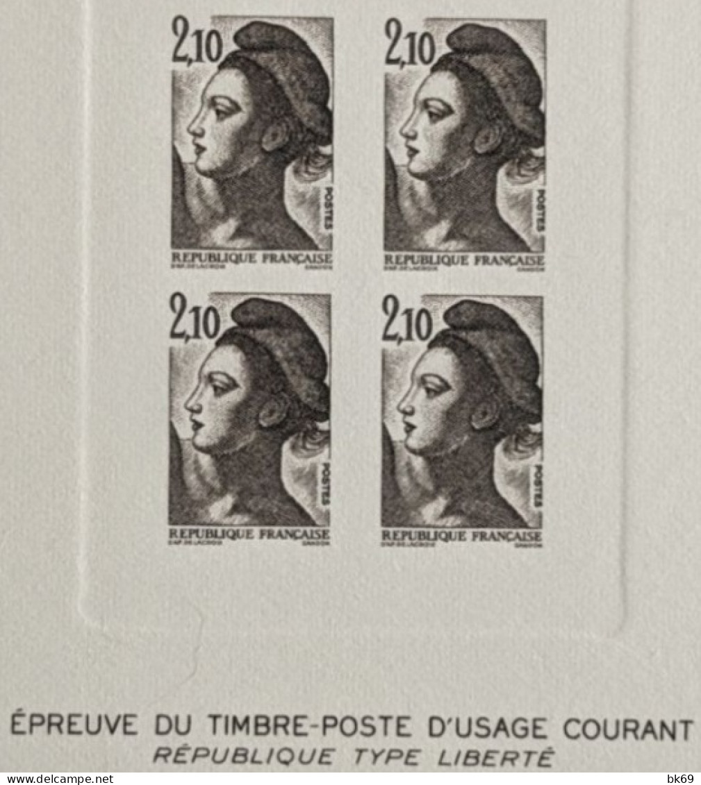 2319 Liberté 2.10 X4 Epreuve En Noir - Autres & Non Classés