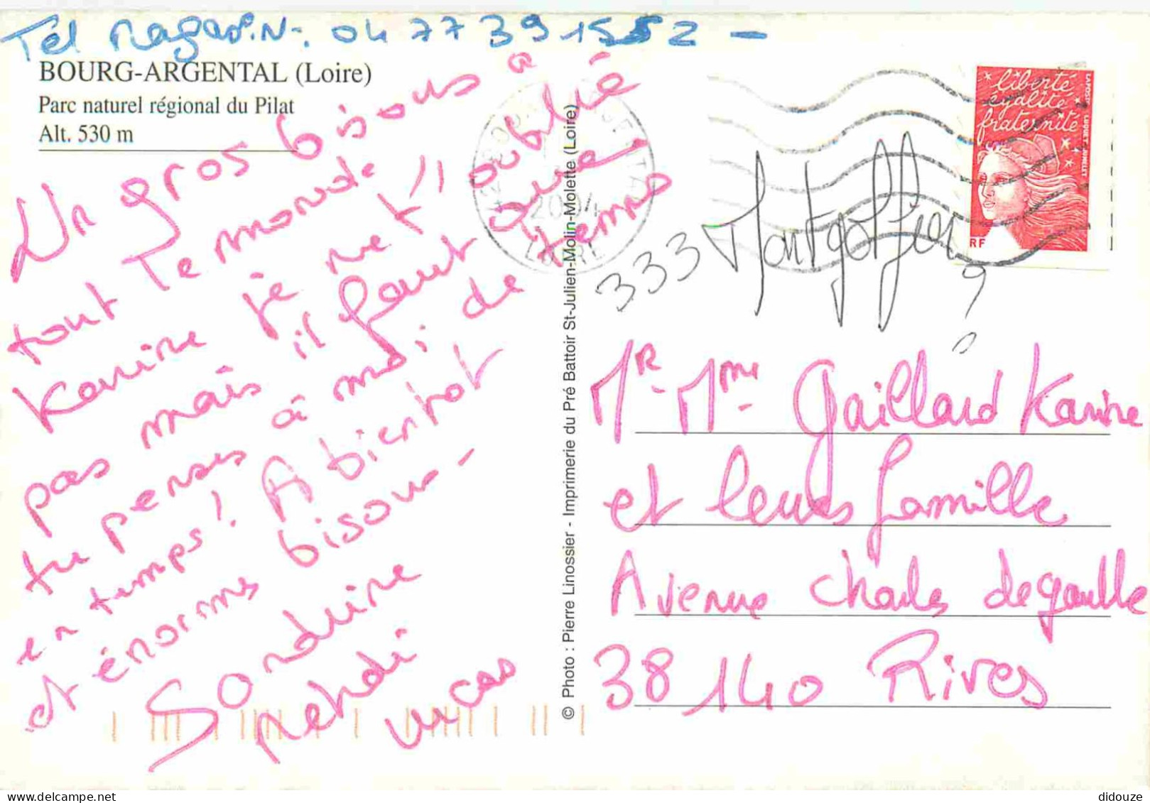 42 - Bourg Argental - Multivues - Fleurs - CPM - Voir Scans Recto-Verso - Bourg Argental