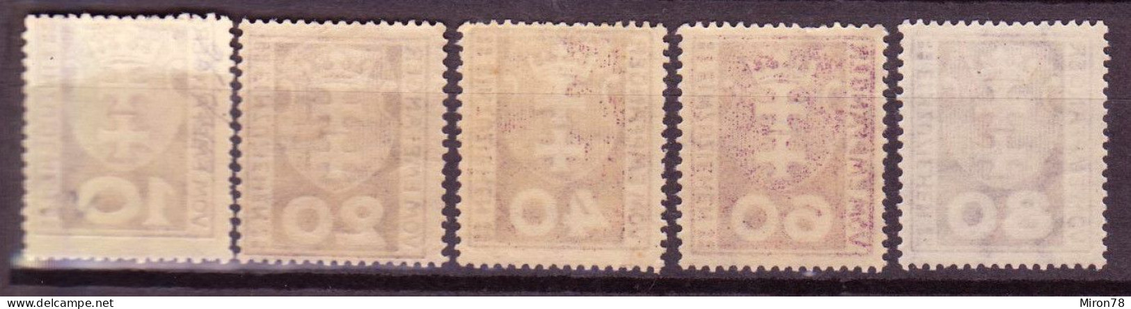 Stamps Danzig 1923 POSTAGE DUE STAMPS Mint MNH Lot8 - Postage Due