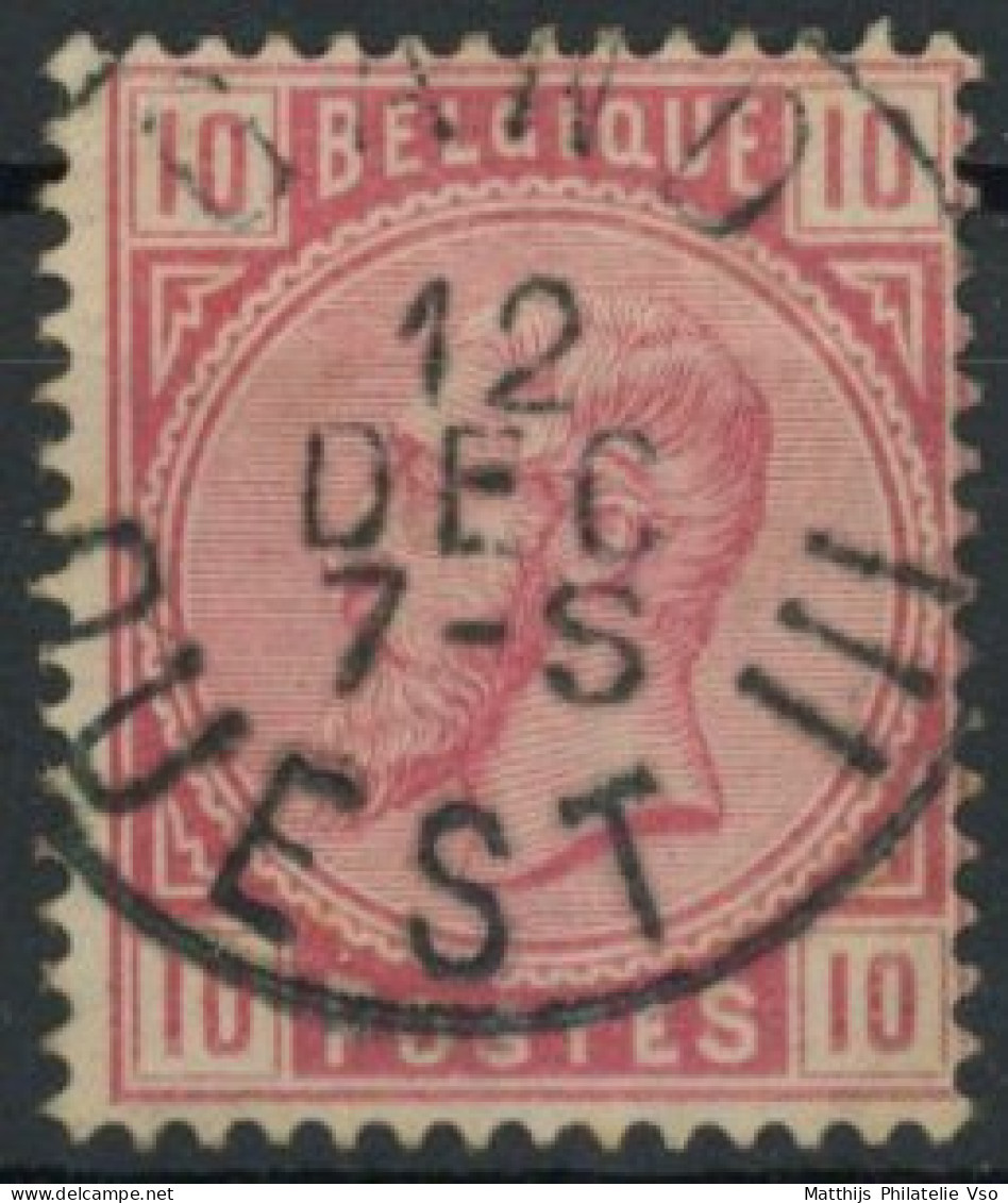 [O SUP] N° 38, Superbe Obl Ambulant 'GAND OUEST III' - Coba +50 € - 1869-1883 Léopold II