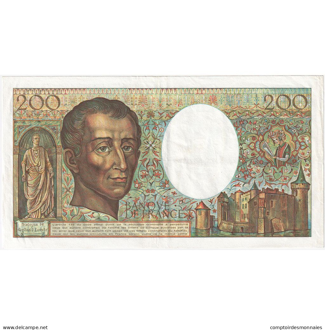 France, 200 Francs, Montesquieu, 1983, T.016, TTB+, Fayette:70.3, KM:155a - 200 F 1981-1994 ''Montesquieu''