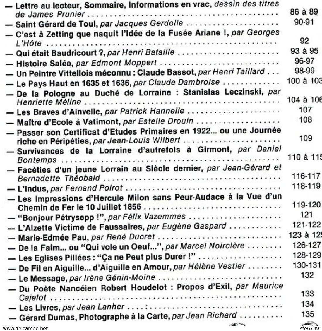 LA REVUE LORRAINE POPULAIRE N° 62 1985 Pays Haut 1635 , Baudricourt , Ainvelle , Girmont , Vatimont , Claude Bassot - Lorraine - Vosges