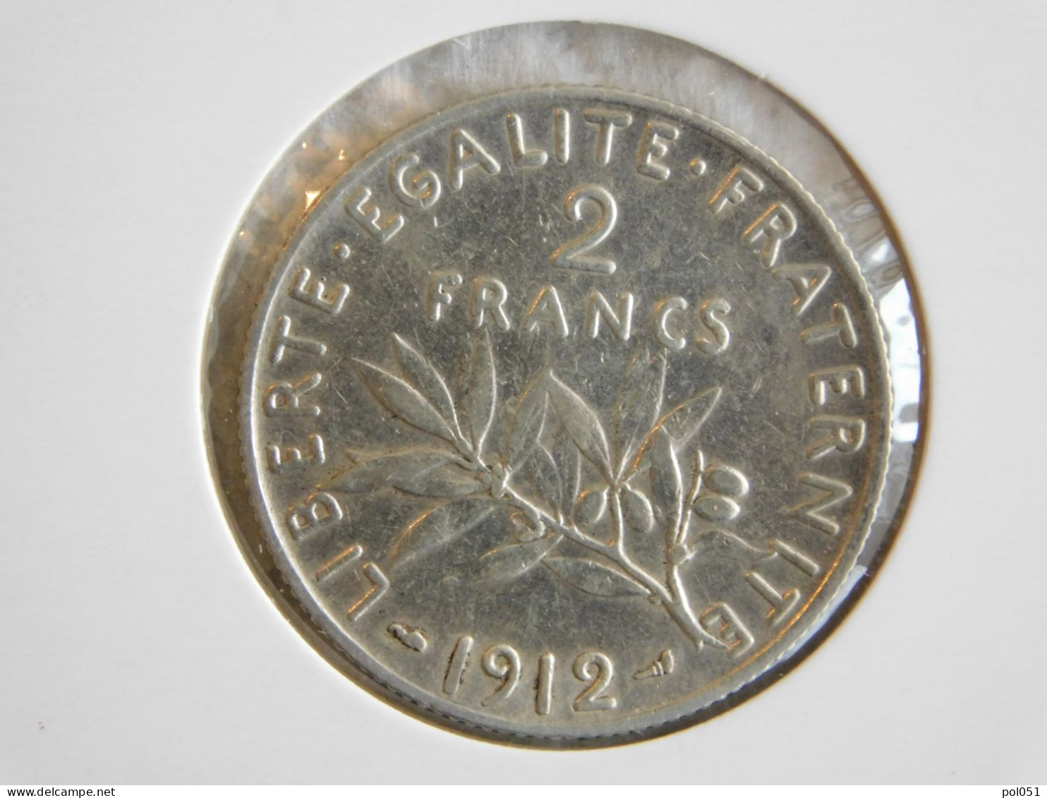 France 2 Francs 1912 SEMEUSE (776) Argent Silver - 2 Francs