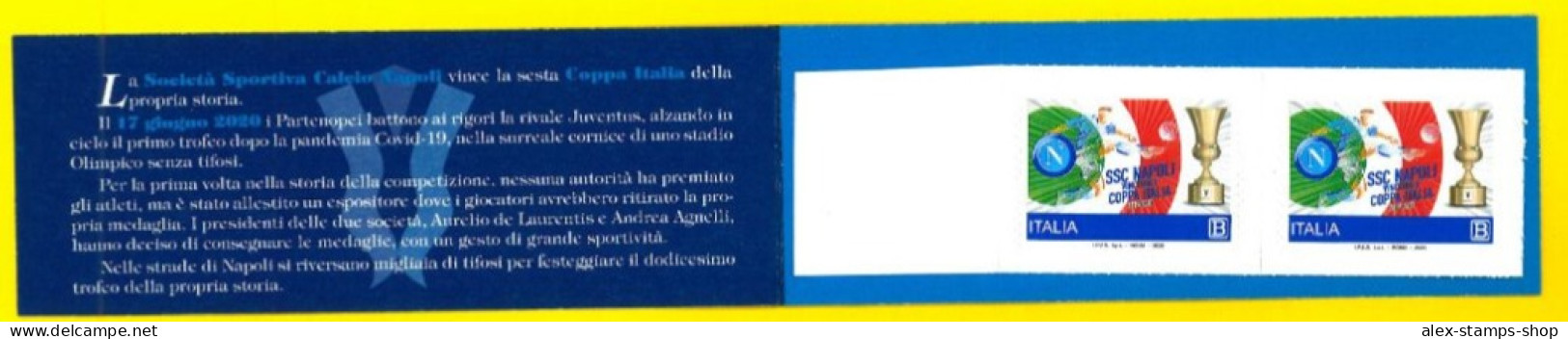 ITALIA 2020 NEW BOOKLET NAPOLI FOOTBALL CLUB NUOVO NUMERATO COPPA ITALIA - Cuadernillos