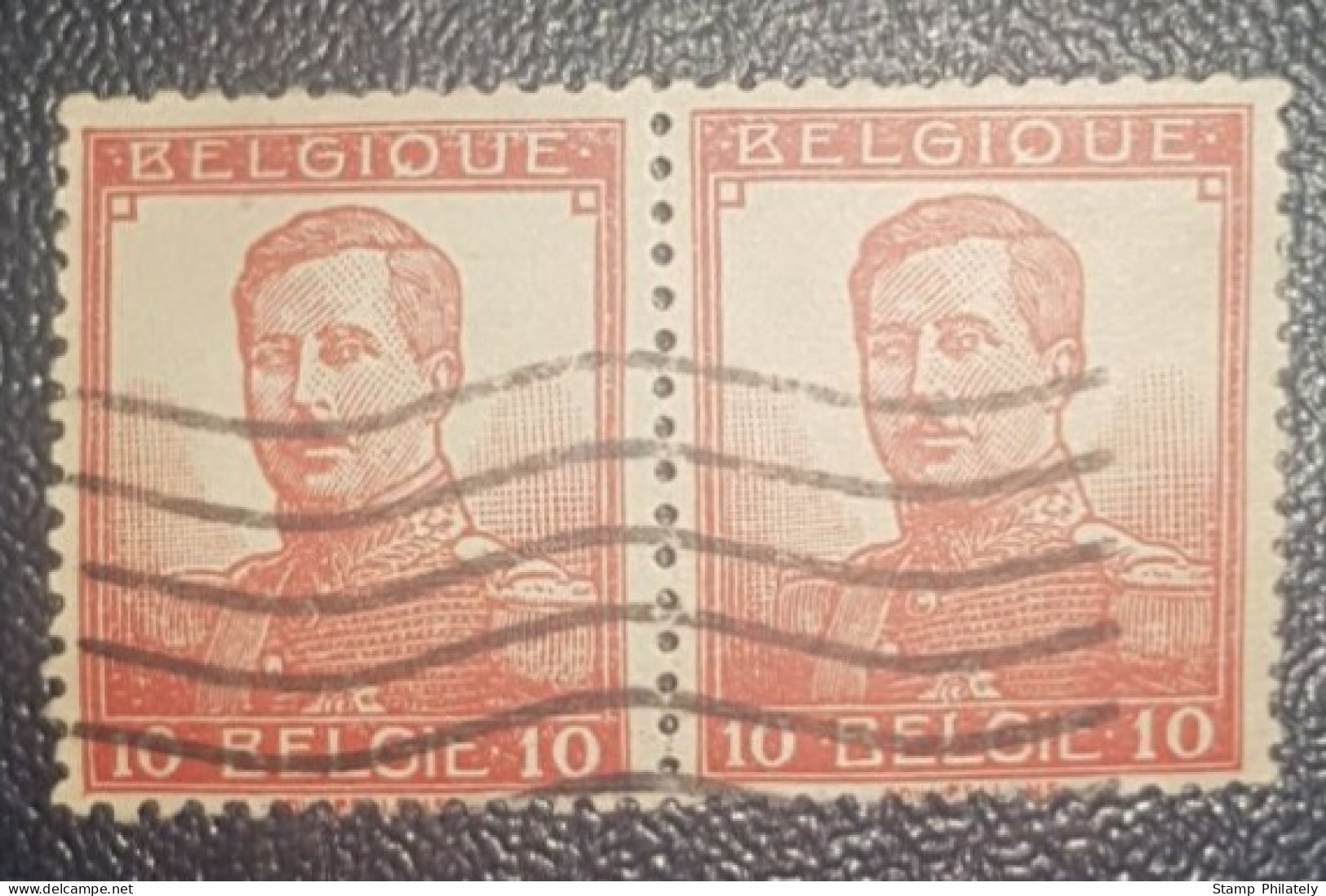 Belgium Pair Used Stamps 10C King Albert 1912 - Other & Unclassified