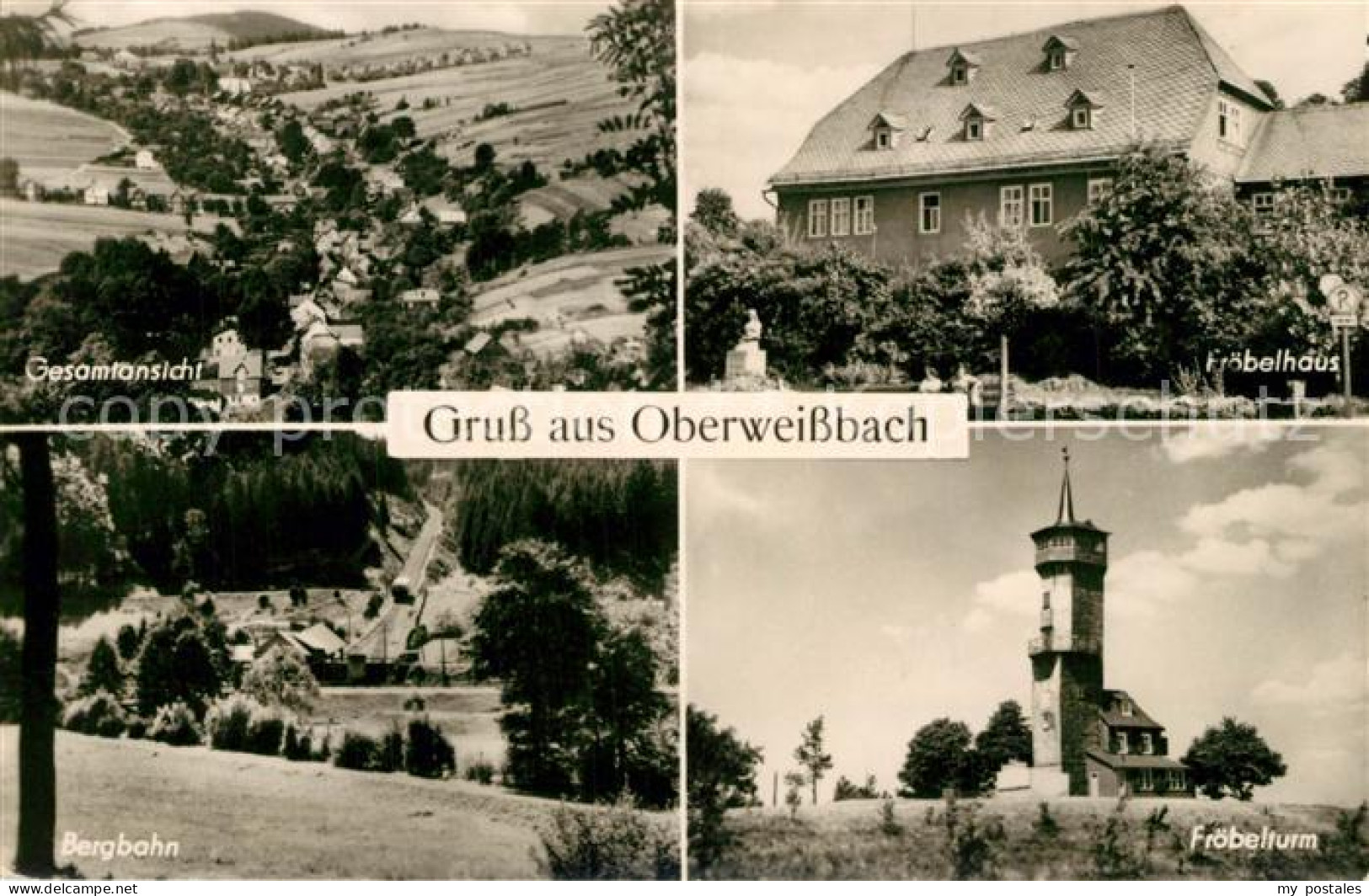 73248474 Oberweissbach Panorama Froebelhaus Bergbahn Froebelturm Oberweissbach - Oberweissbach