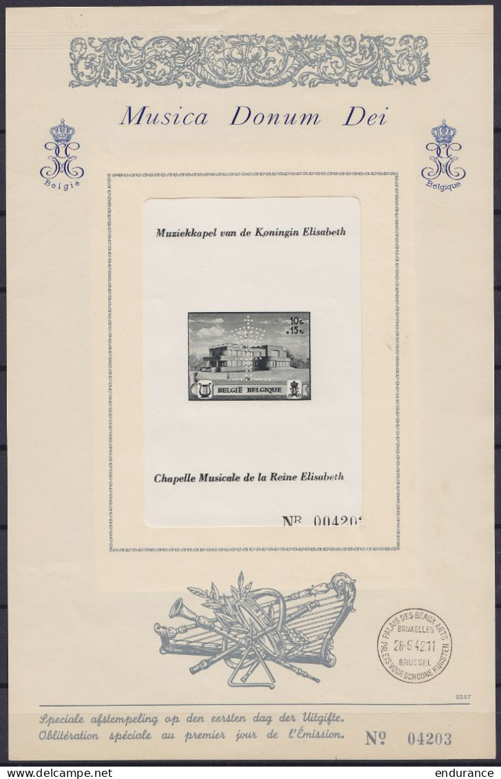 Blocs PR47/48 ** Insérés Dans Feuillets Porte-timbres Oblit. 1e Jour "PALAIS DES BEAUX ARTS / BRUXELLES /28-6-1942/ BRUS - Privées & Locales [PR & LO]