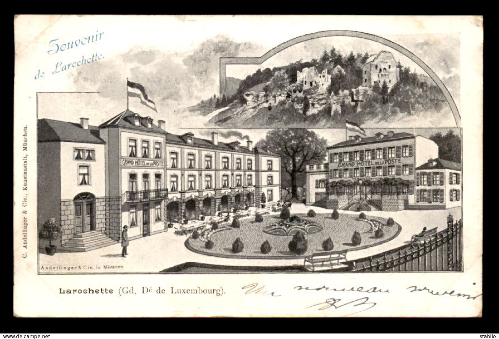 LUXEMBOURG - LAROCHETTE - SOUVENIR - CARTE ILLUSTREE - VOYAGE LE 14 AOUT 1899 - Larochette