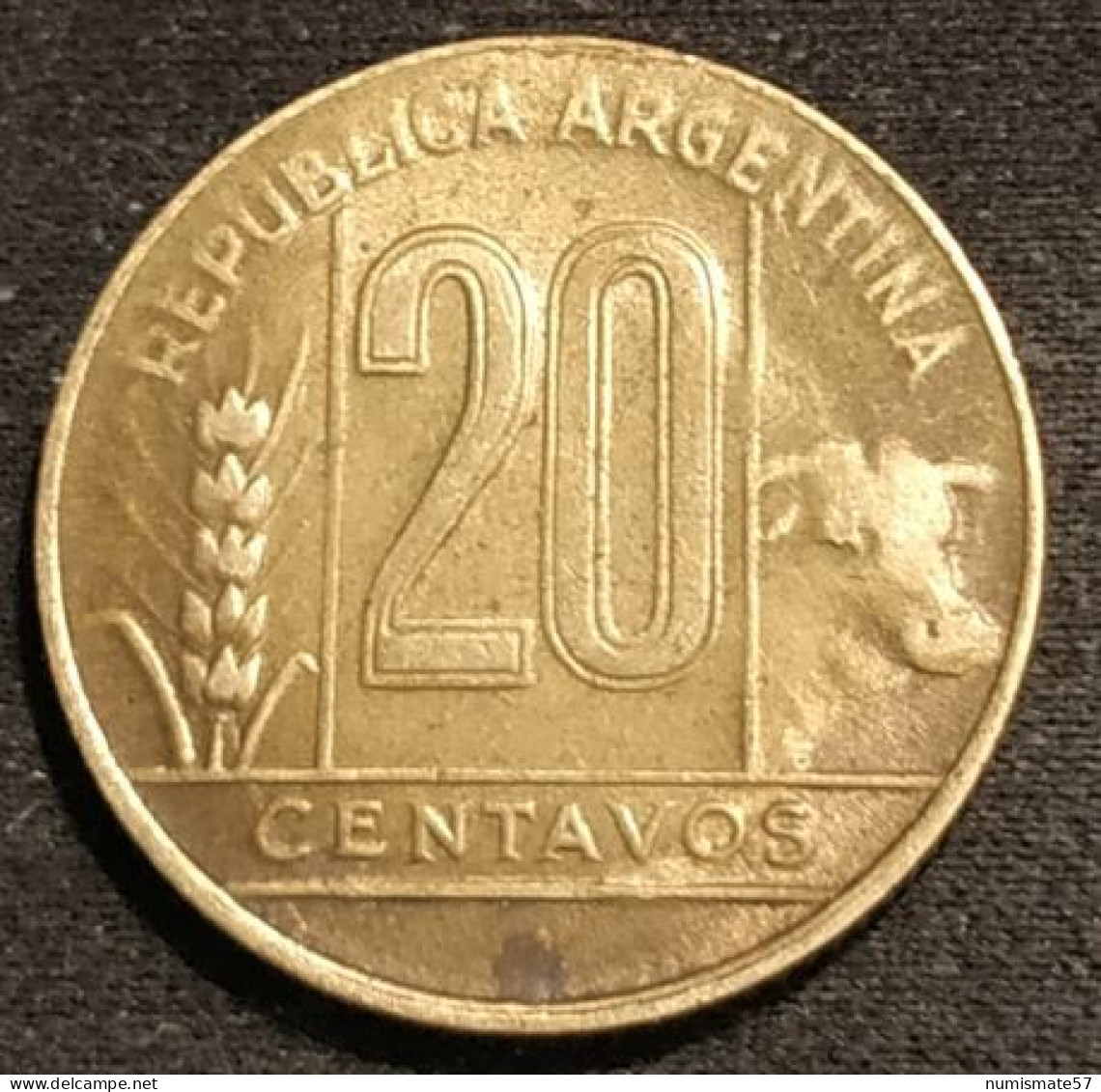 ARGENTINE - ARGENTINA - 20 CENTAVOS 1947 - KM 42 - Argentinië