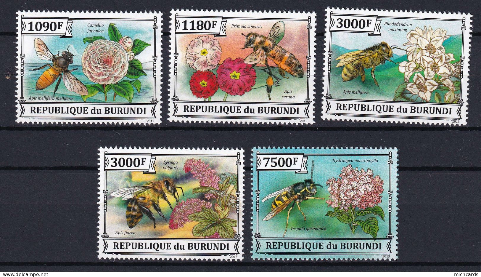 172 BURUNDI 2013 - Y&T 2094/97 Du BF 363 - Abeille Fleur - Neuf ** (MNH) Sans Charniere - Neufs