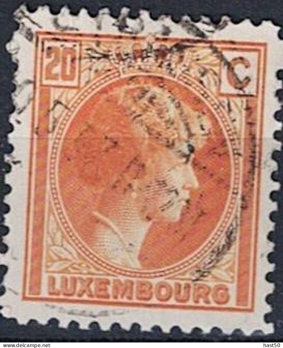 Luxemburg - Großherzogin Charlotte "Rechtsprofil" (MiNr: 168) 1926 - Gest Used Obl - 1926-39 Charlotte Rechtsprofil