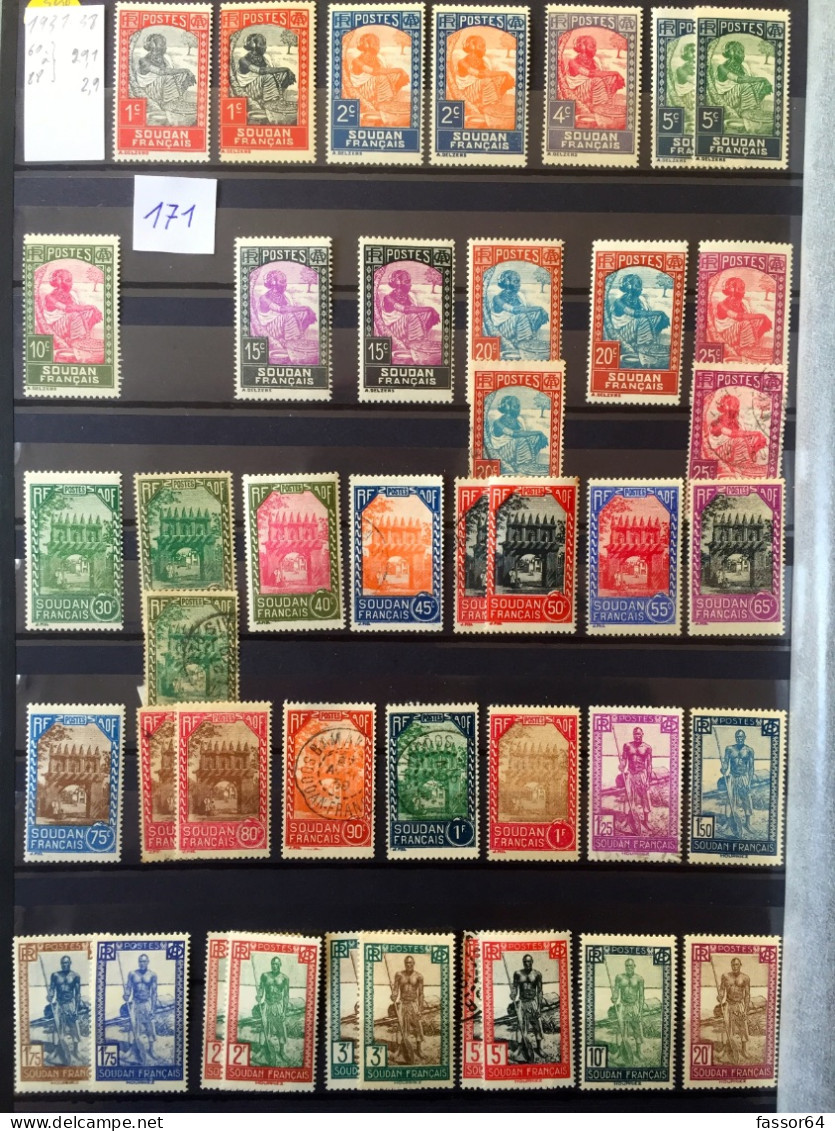 Soudan Français Neuf Et Oblitérés Lot 171 1894/1940 Côte + 480 Euros - Autres & Non Classés