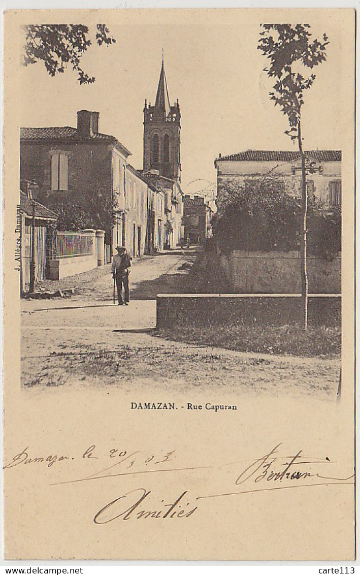 47 - B10914CPA - DAMAZAN - Rue Capuran - Carte Pioniere - Très Bon état - LOT-ET-GARONNE - Damazan