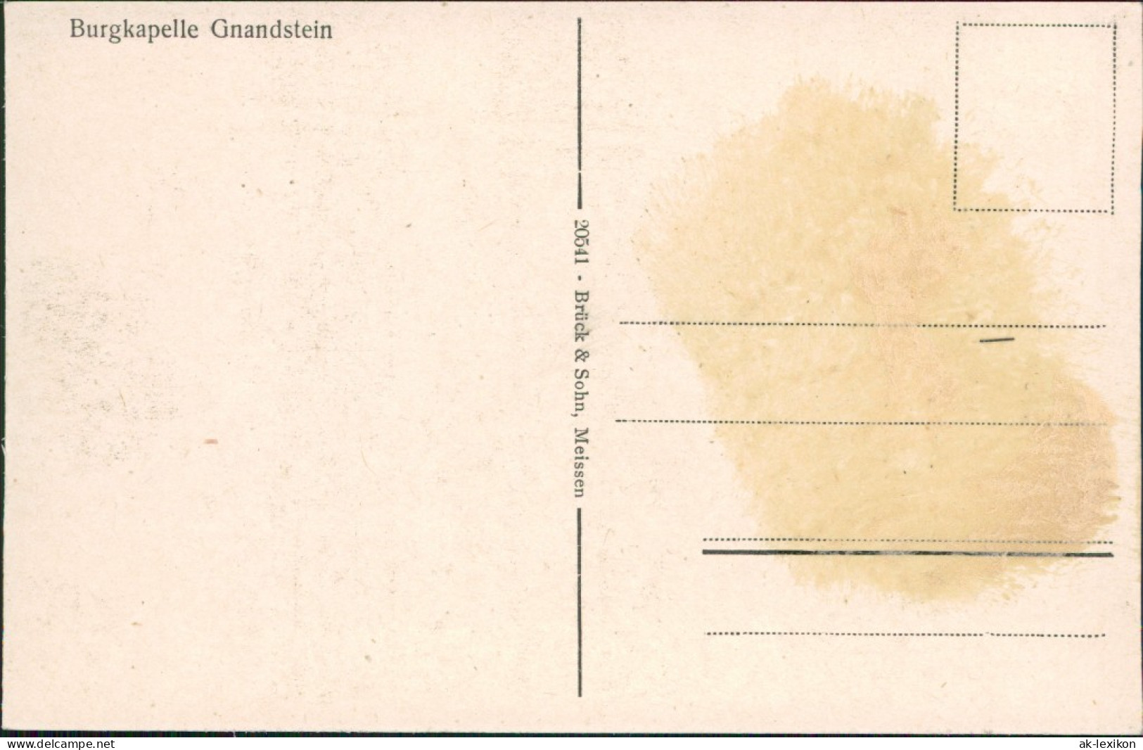 Ansichtskarte Gnandstein-Kohren-Sahlis Innenansicht Burgkapelle 1913  - Kohren-Sahlis