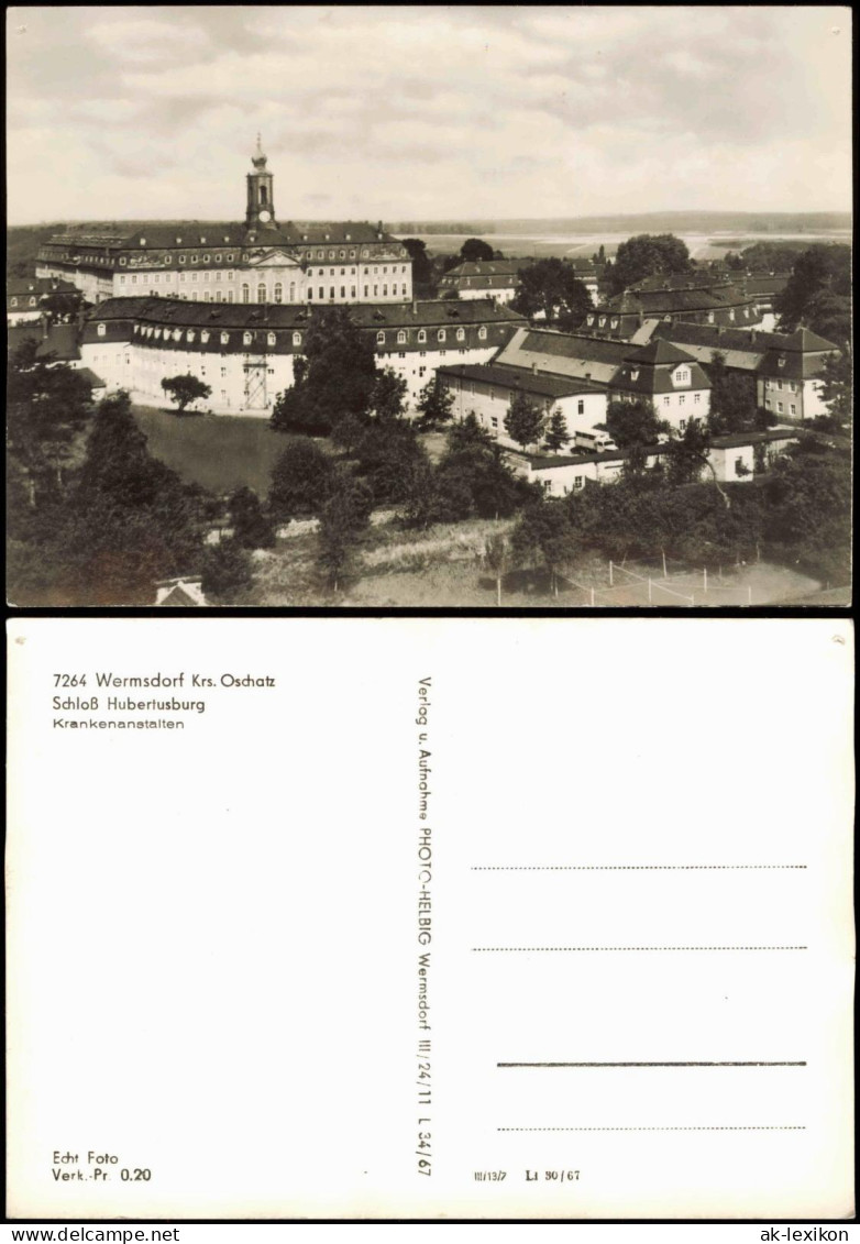 Ansichtskarte Wermsdorf Panorama-Ansicht Mit Schloß Hubertusburg 1967 - Wermsdorf