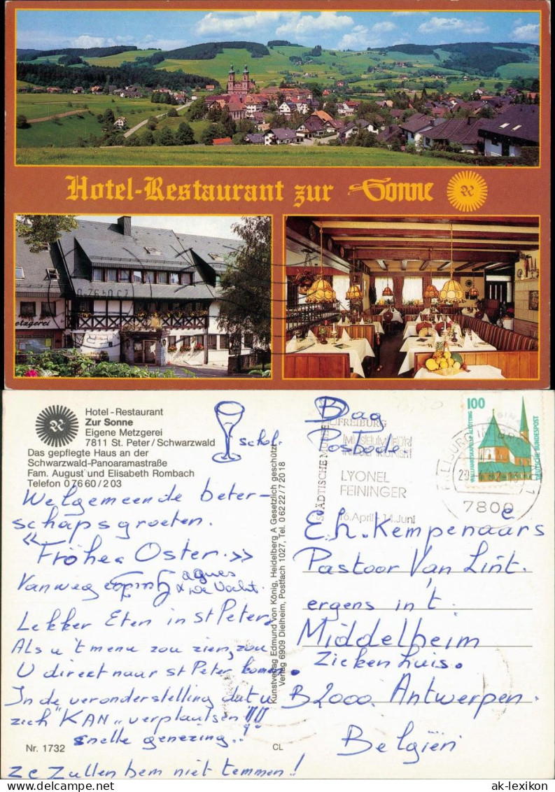 St. Peter (Hochschwarzwald) St.  ) MB Hotel Restaurant Zur Sonne 1982 - St. Peter