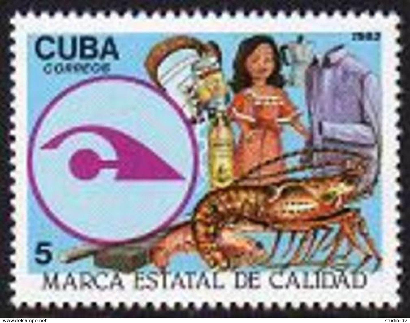 Cuba 2613,MNH.Michel 2762. State Quality Seal,Lobster,1983. - Neufs