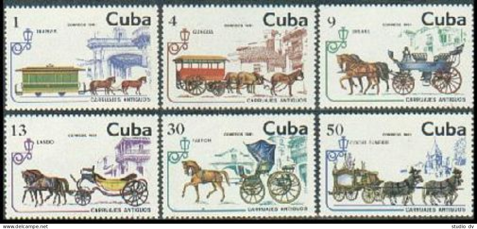 Cuba 2420-2425,MNH.Michel 2569-2574. Horse-drawn Carriages,1981. - Neufs